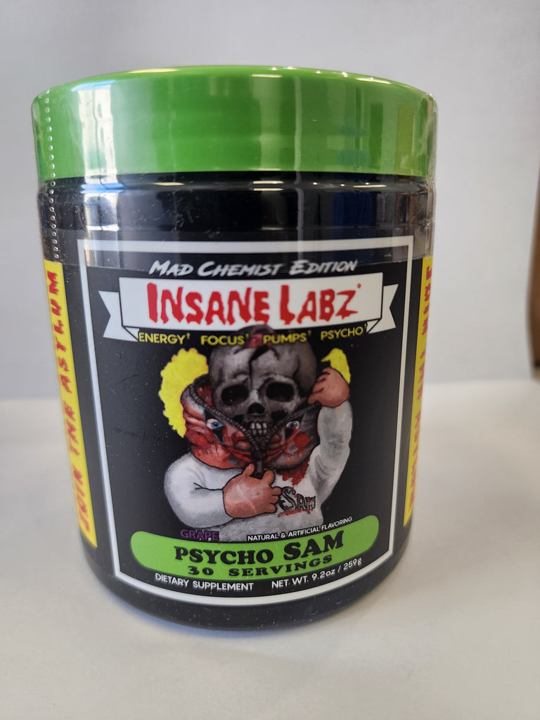 Psycho Sam Pre Workout Grape 30 servings Insane Labz