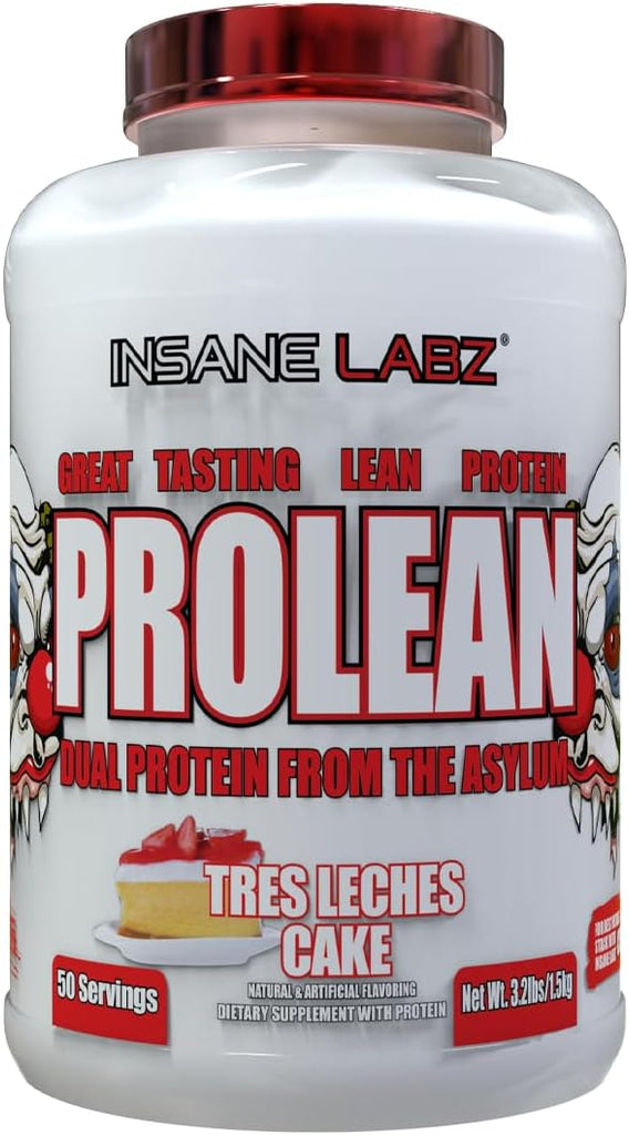 Insane Labz ProLean Whey & Protein Powder 26g Protein 50 Srvngs Tres Leches Cake