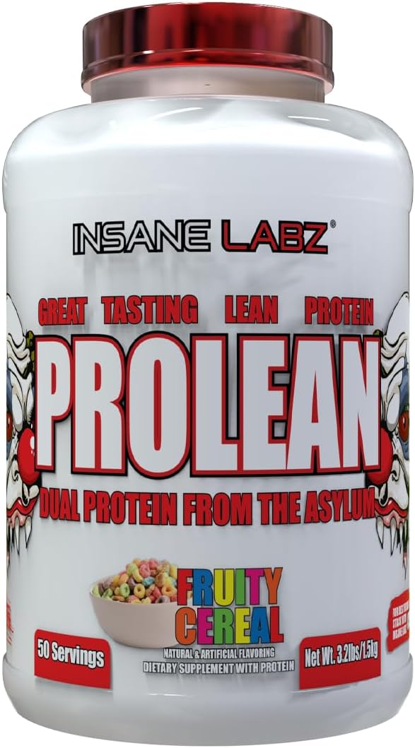 Insane Labz ProLean Whey & Protein Powder 26g Protein 50 Servings Fruity Cereal