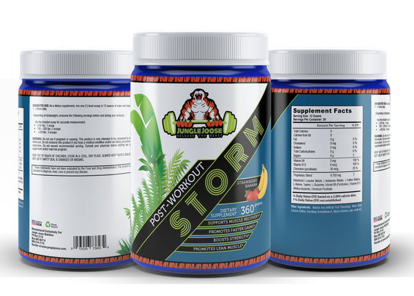 Jungle Joose STORM Recovery Post-Workout 360 Grams 30 Servings Strawberry Banana